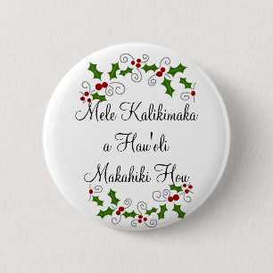 Mele Kalikimaka un botón de Hau'oli Makahiki Hou