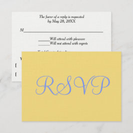 Mellow Yellow Blue Wedding RSVP