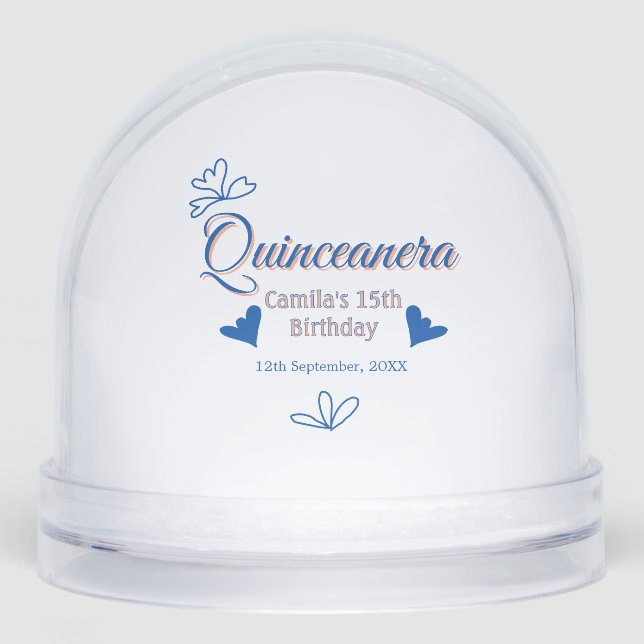 Melocotón azul quinceanera 15º cumpleaños méxico r (Anverso)