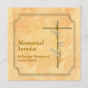 Melocotón de la cruz de la invitación de la