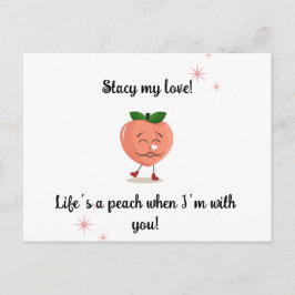 Melocotón de la tarjeta de saludo