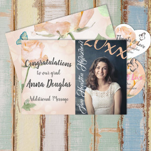 Melocotón, Invitación de Graduación Vintage