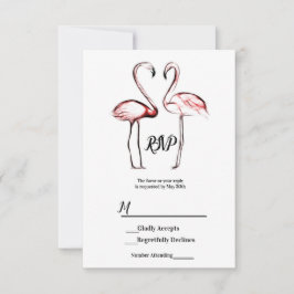 Melocotón Rosado Flamingos Mármol Negro RSVP