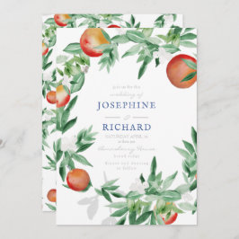 Melocotones, acuarela, para la invitación a la bod