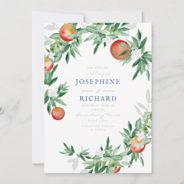 Melocotones, acuarela, para la invitación de boda2 (Anverso)