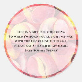 Melocotones acuáticos - pegatina de velas de oraci