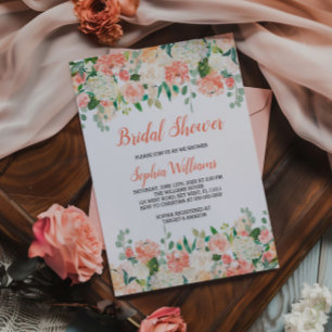 Melocotones Y Invitación A La Ducha De Novias De C