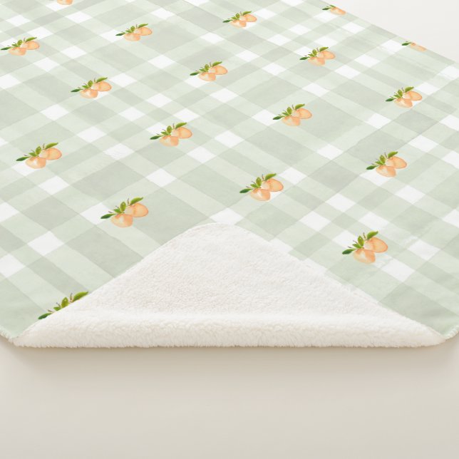 Melocotones y sage cherpa verde lanzan manta (3/4)