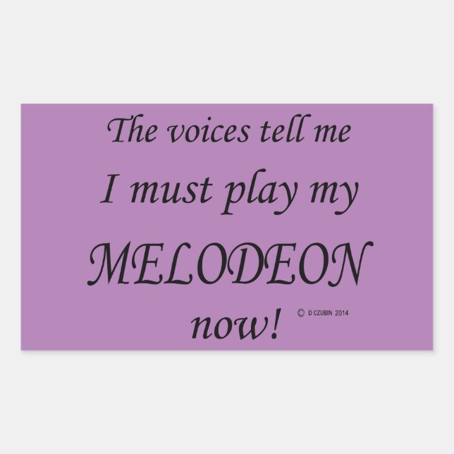Melodeon Voices dice que debe jugar al Pegatina re (Anverso)