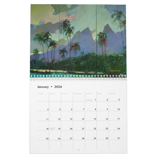 Melodía tropical, calendario de la pintura de la (Jan 2026)