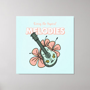 Melodías Tropicales Ukulele Arte Floral