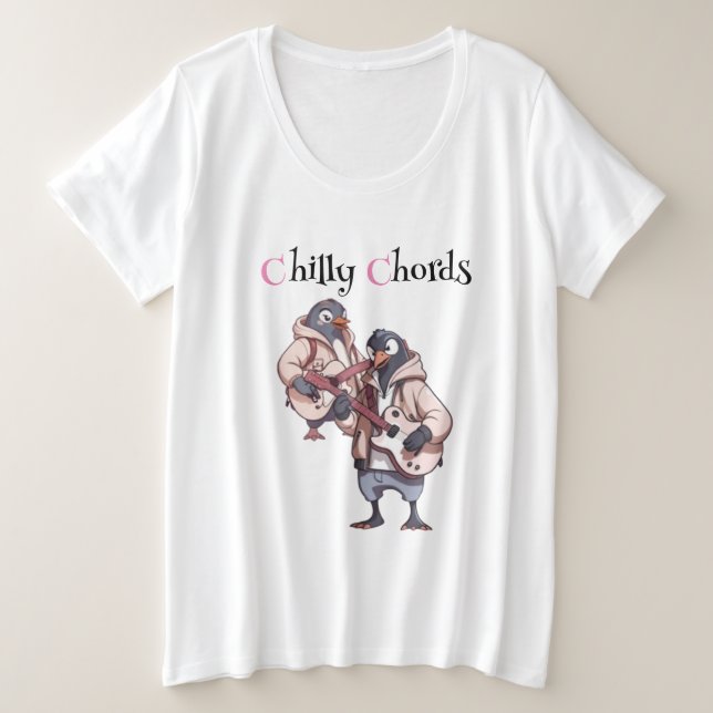 Melódico Waddle: Los pingüinos tocan la guitarra (Anverso del diseño)