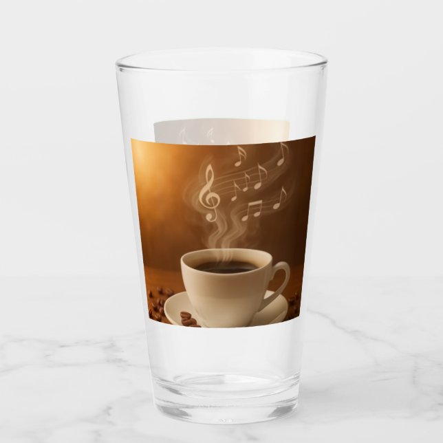 "Melodies in Steam: Musical Coffee Cup Art Mug" (Anverso)