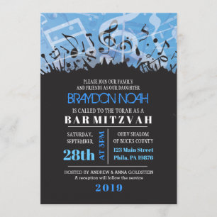 MELODY de la invitación del bar TORAH Mitzvah