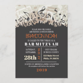 MELODY de la invitación del bar TORAH Mitzvah
