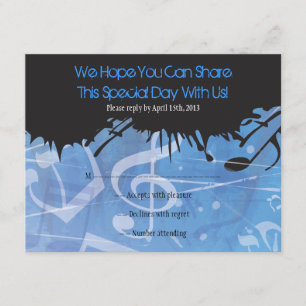MELODY de la tarjeta de respuesta de Mitzvah Bar B