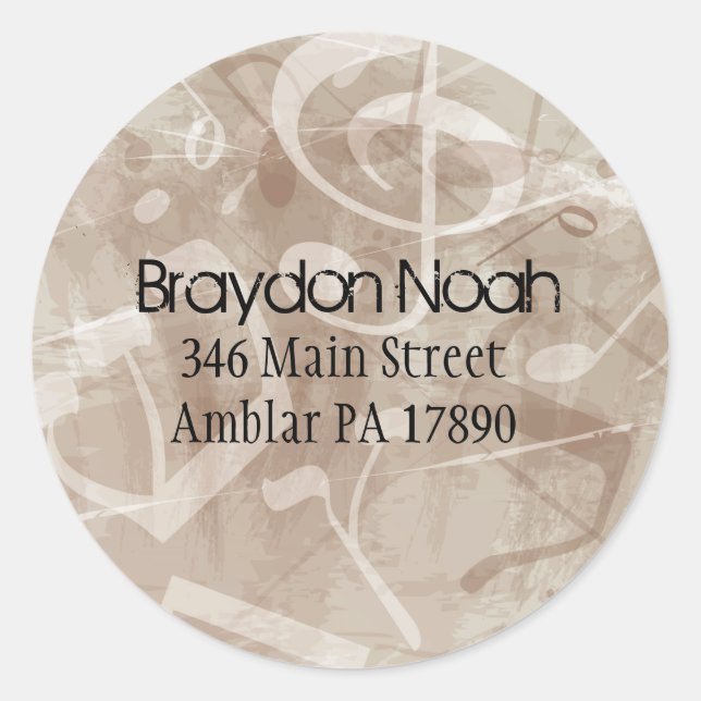 MELODY del pegatina de la dirección de retorno de  (Anverso)