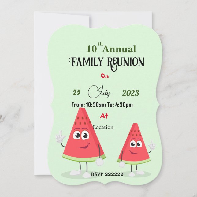 Melón de agua Consigue la invitación (Anverso)