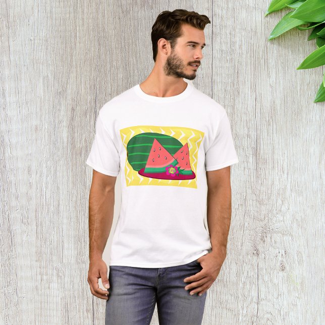 Melón De Agua En Una Camiseta De Plate Mens (Subido por el creador)