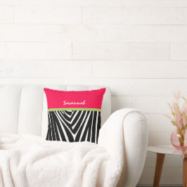 Melón Rosa Brillante Personalizable Almohada Estil