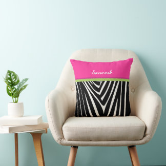 Melón y Rosa Personaliza Almohada Estilo Cebra Ele