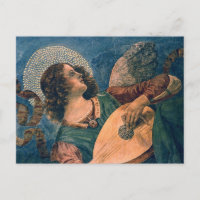 Melozzo da Forli - Ángel tocando el laúd Tarjeta p