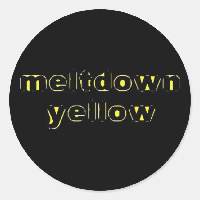 Meltdown Yellow Pegatina (Anverso)