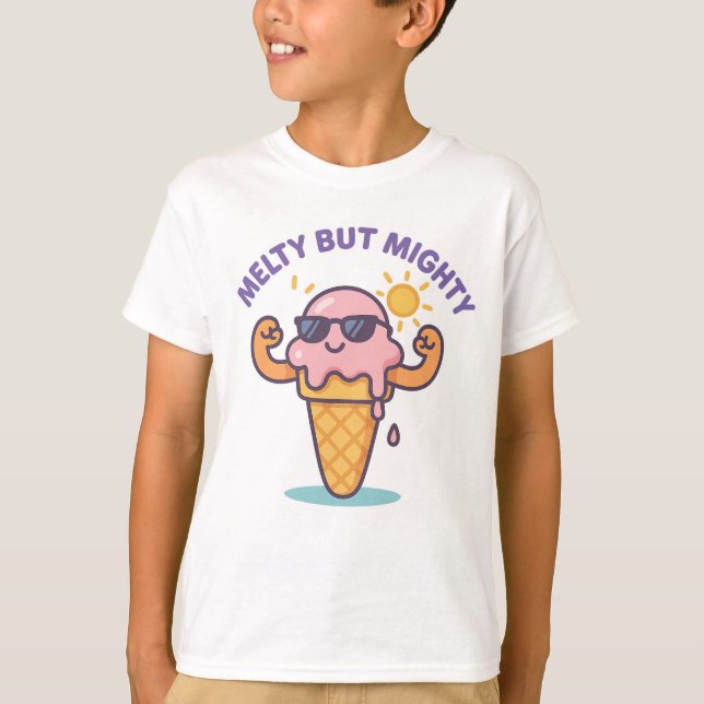 Melty Pero Mighty - Camiseta De Verano De Crema De (Anverso)