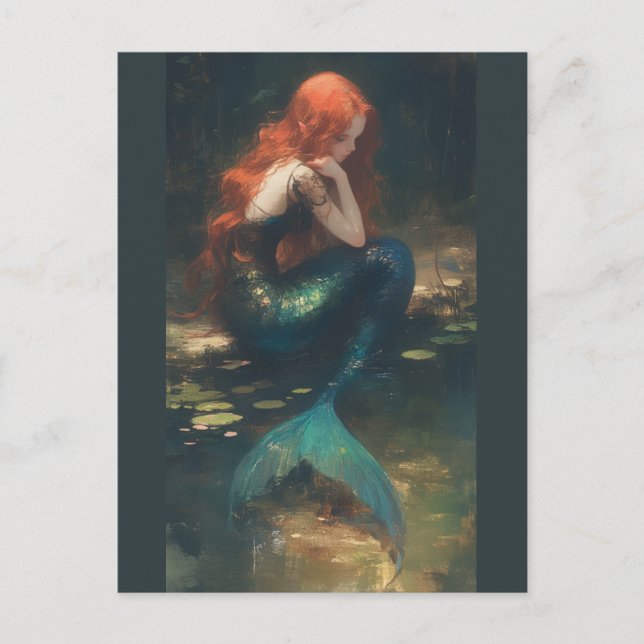 Melusina, postal de sirena (Anverso)