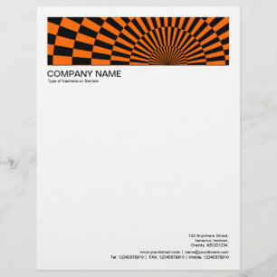 Membrete 2 en la cabecera Borde de 1/2 pulgada - Op-Art 05