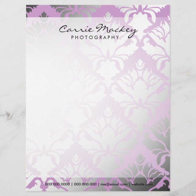 Membrete 311-Damask lila del reflejo el | (Anverso)