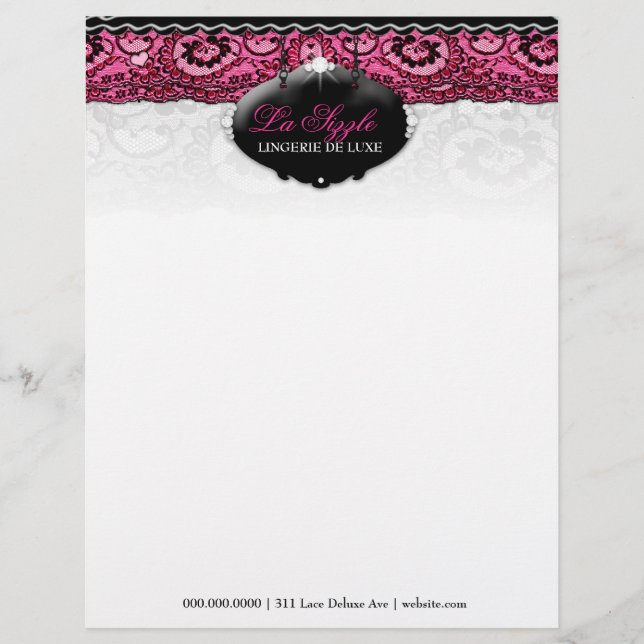 Membrete 311-Lace De Luxe - diamantes rosados (Anverso)
