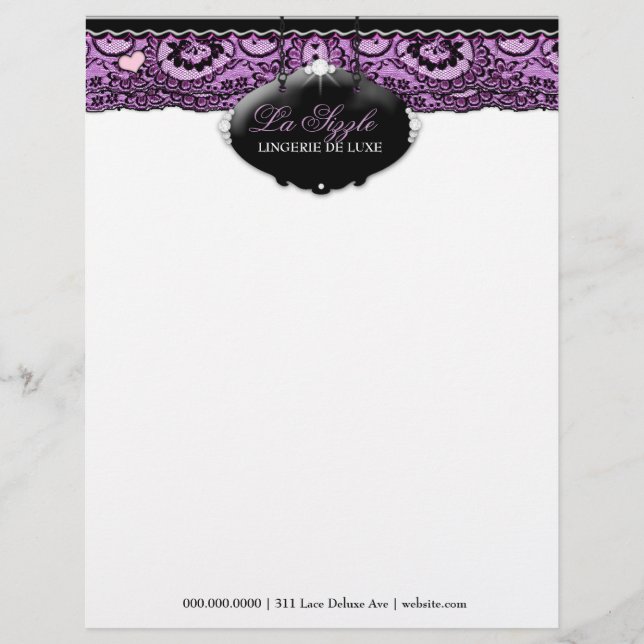 Membrete 311-Lace De Luxe - violeta (Anverso)