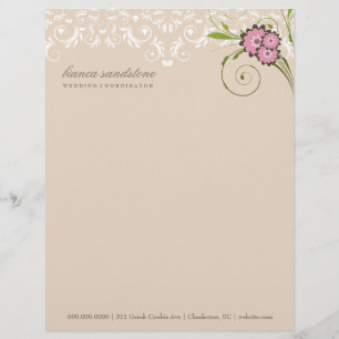Membrete 311-Pink arena floral del Flourish el  