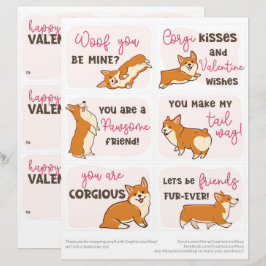 Membrete 6 Tarjetas del Día de San Valentín para niños de l