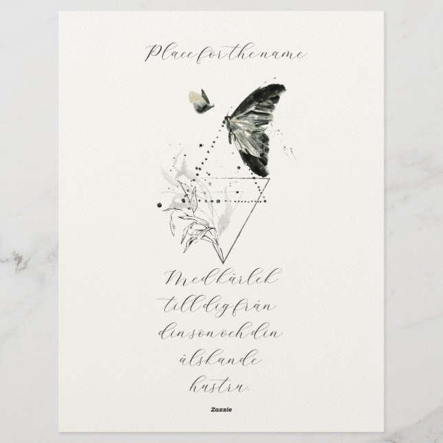 Membrete A thoughtfully designed sympathy card (Reverso)