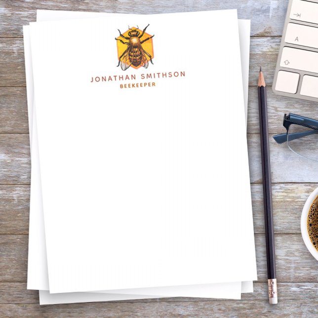 Membrete Abeja personalizada moderna y elegante (Subido por el creador)