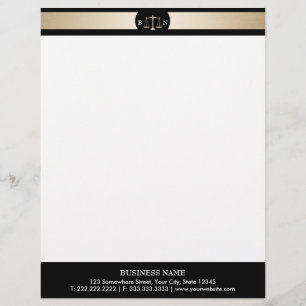 Membrete Abogado de la Ley de Fronteras de Oro