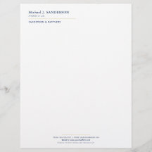 Abogado de lujo minimalista elegante azul oro