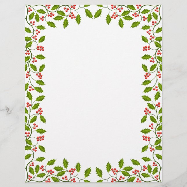 Membrete Acebo del navidad (Anverso)