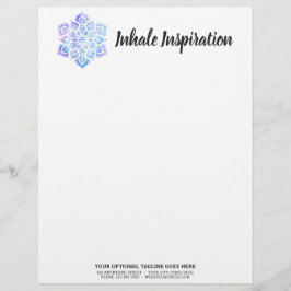 Membrete Acuarela Mandala Yoga espiritual metafísico