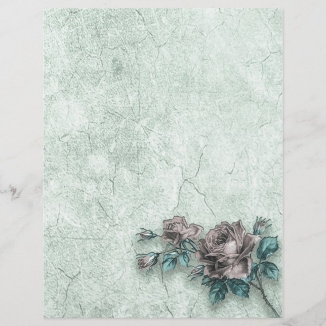 Membrete Acuarela y Rosas (Anverso)
