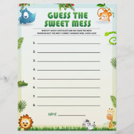 Membrete Adivinen El Ajedrez Dulce [Tema Animal]