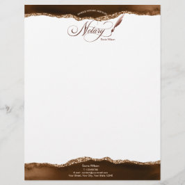 Membrete Agente de firma de notario y préstamo móvil Agate