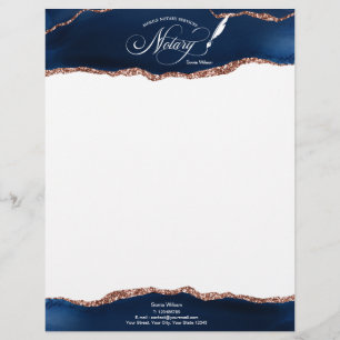 Membrete Agente de firma de notario y préstamo móvil Agate 