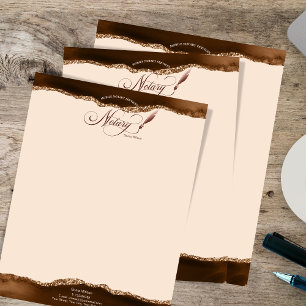 Membrete Agente de firma de notario y préstamo móvil Agate