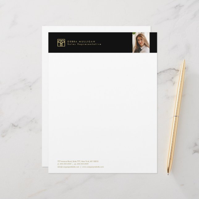 Membrete Agente Inmobiliario Moderno Letra Head Stationery (Anverso/Reverso In Situ)