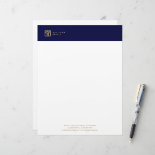 Membrete Agente Inmobiliario Moderno Letra Head Stationery