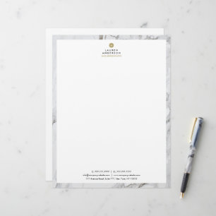 Membrete Agente Inmobiliario Moderno Letra Head Stationery