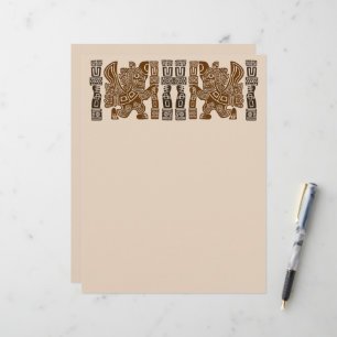 Membrete Águila azteca guerrera arte tribal antiguo